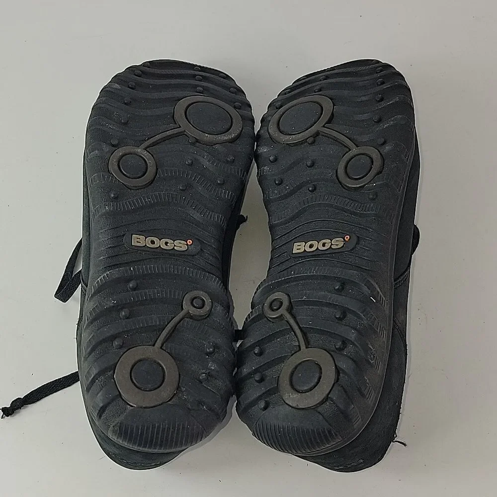 Bogs Eugene Black‎ Leather Waterproof Lace Up Mens Low Top Shoes
